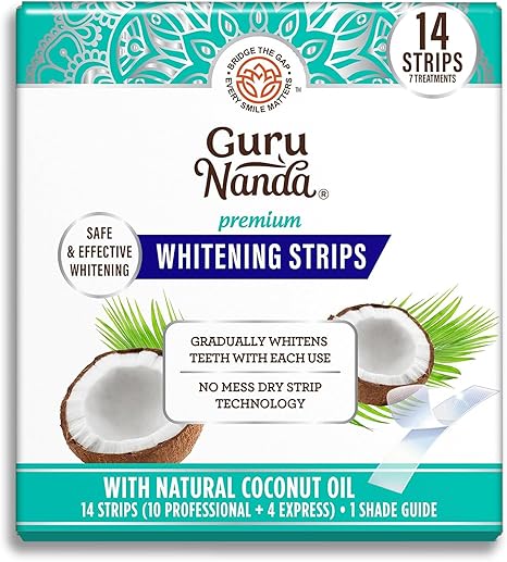 GuruNanda Teeth Whitening Strips - 7-Day Treatment