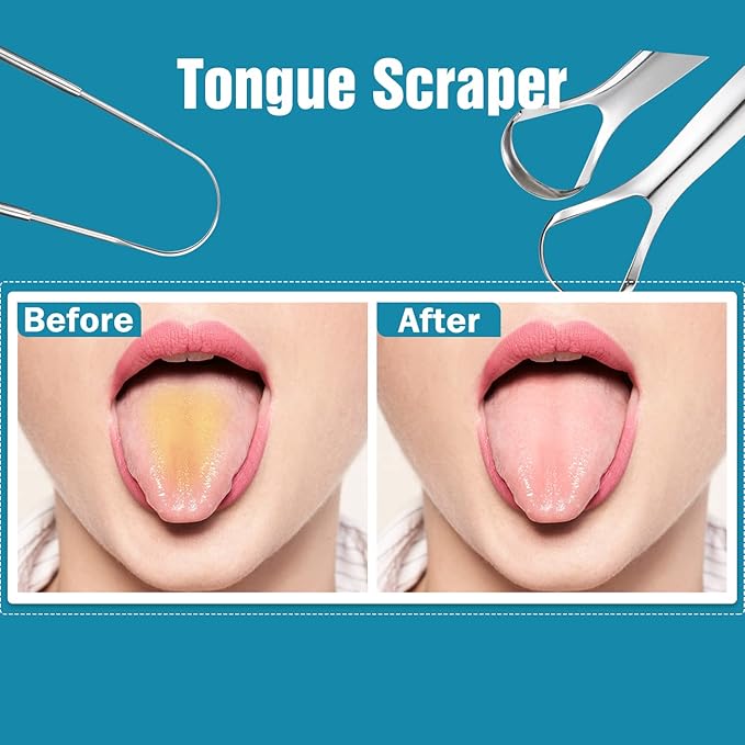Premium 1pcs/3pcs Metal Tongue Scraper Cleaner for Adults & Kids, Portable Stainless Steel Tongue Scrapers Brushes for Removing